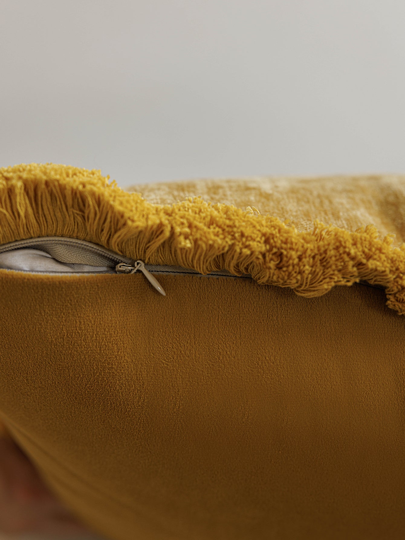 Chinoiserie Amber Glow Throw Pillow with Tassel Trim