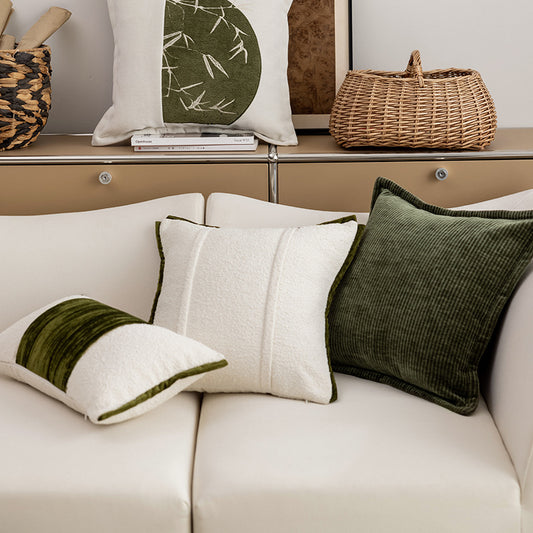 LaLuna Home Chinoiserie White Bamboo Trim Throw Pillow