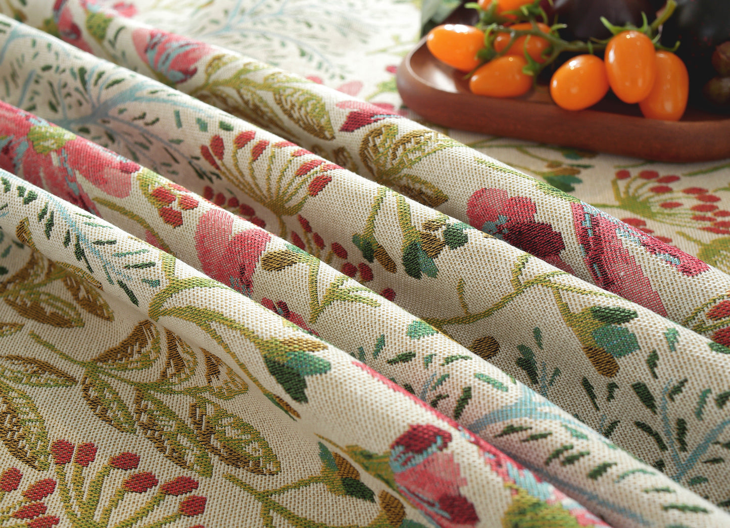 LaLuna Home Chunjiang Town Jacquard Tablecloth with Shell Trim - Spring Town
