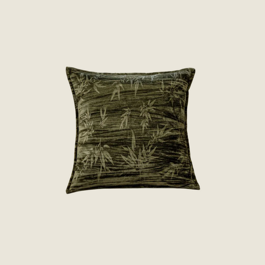 Chinoiserie Jade Bamboo Charm Throw Pillow