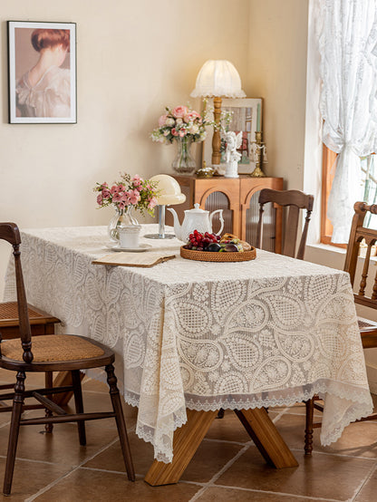 LaLuna Home Paisley Lace Tablecloth 130*200cm / 51*79in