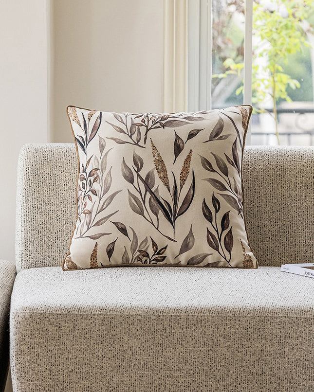LaLuna Home Amber Elegance Floral Velvet Throw Pillow
