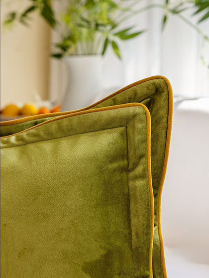 Luminous Tones Double-Trim Throw Pillow