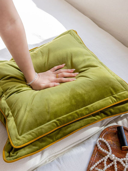 Luminous Tones Double-Trim Throw Pillow