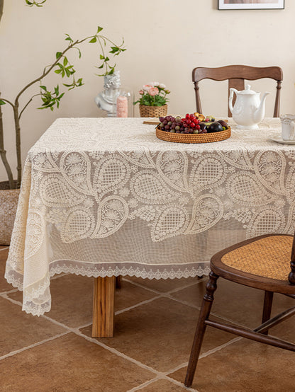 LaLuna Home Paisley Lace Tablecloth 120*160cm / 47*63in