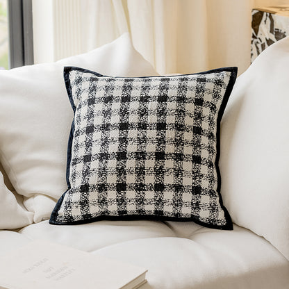 LaLuna Home Monochrome Checkerboard Jacquard Throw Pillow