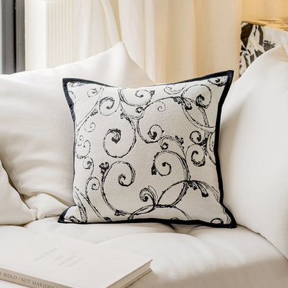 LaLuna Home Monochrome Botanical Jacquard Throw Pillow