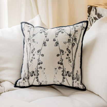LaLuna Home Monochrome Botanical Jacquard Throw Pillow