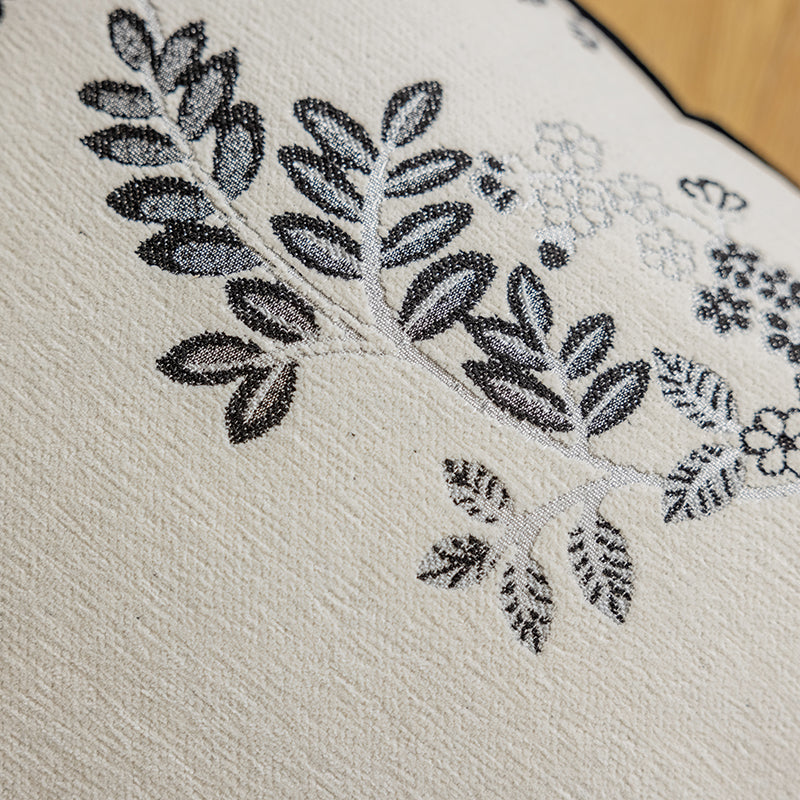 LaLuna Home Monochrome Floral Jacquard Throw Pillow