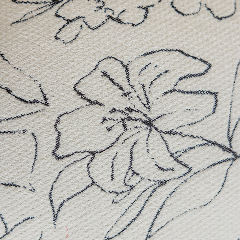 LaLuna Home Monochrome Floral Jacquard Throw Pillow