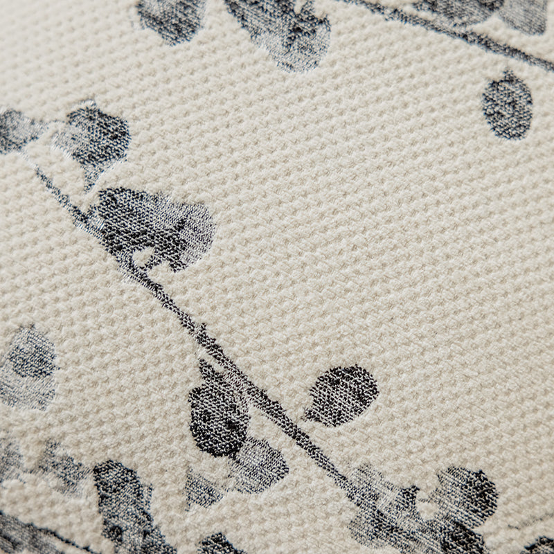 LaLuna Home Monochrome Botanical Jacquard Throw Pillow