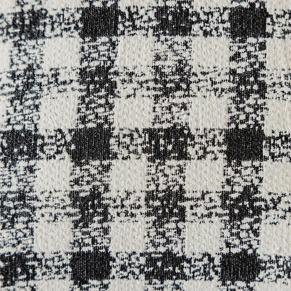 LaLuna Home Monochrome Checkerboard Jacquard Throw Pillow