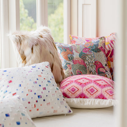 LaLuna Home Exotic Bird Silky Jacquard Throw Pillow