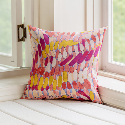 LaLuna Home Pink Terrazzo-Inspired  Jacquard Throw Pillow