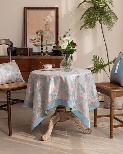 LaLuna Home Chinoiserie Pine-Crane Pattern Tablecloth