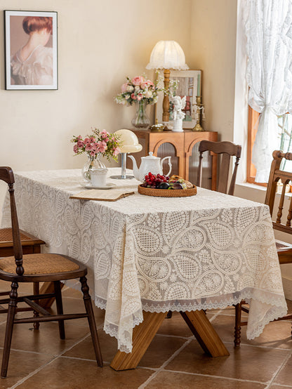 LaLuna Home Paisley Lace Tablecloth 140*140cm / 55*55in