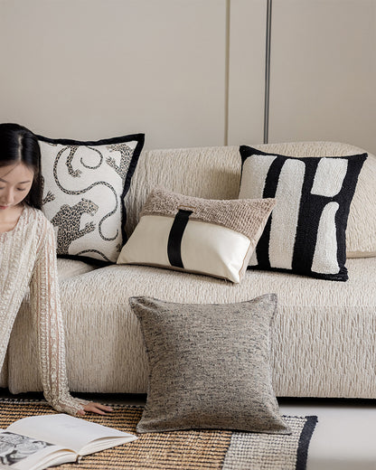 LaLuna Home Minimalism Marled Grey Throw Pillow