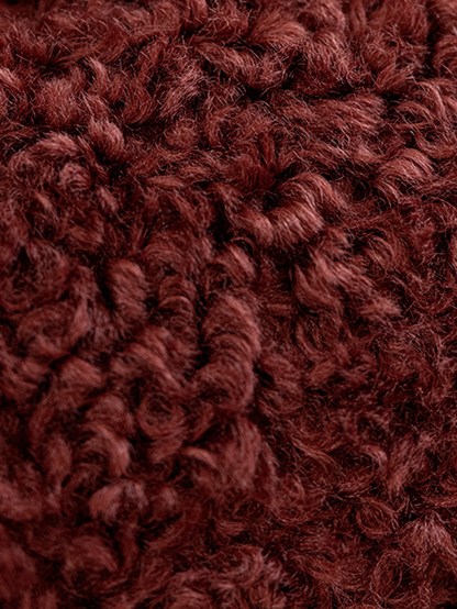 Burgundy  Woolen  Terry Throw Pillow