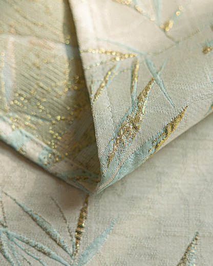 LaLuna Home Chinoiserie Bamboo Jacquard  Tablecloth with Tassels