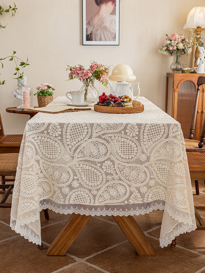 LaLuna Home Paisley Lace Tablecloth 130*130cm / 51*51cm