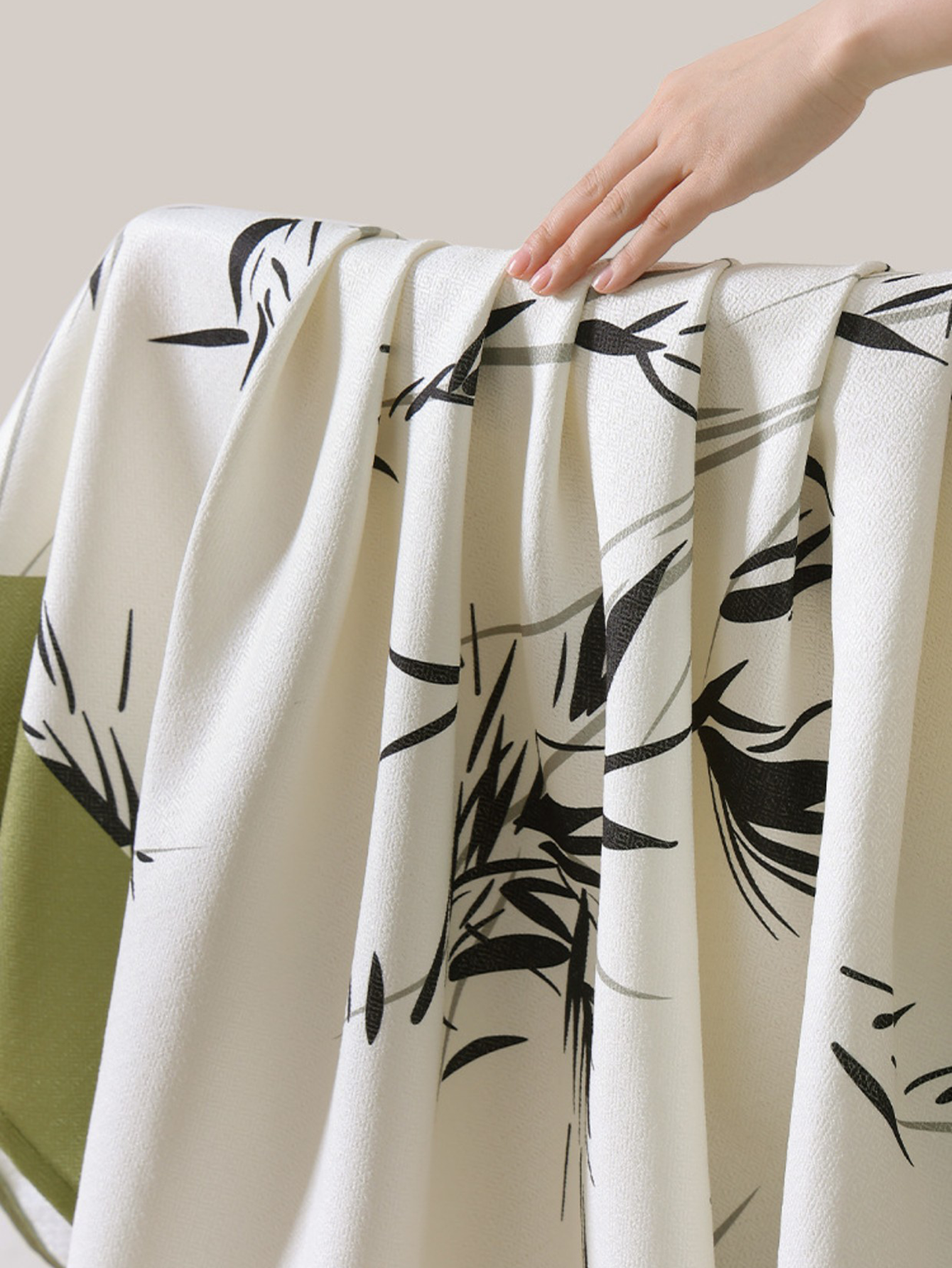 LaLuna Home Chinoiserie  Green Bamboo Tablecloth