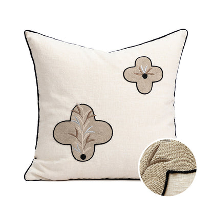 LaLuna Home Chinoiserie Warm Garden Embroidered Throw Pillow