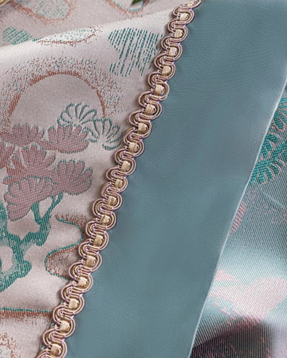 LaLuna Home Chinoiserie Pine-Crane Pattern Tablecloth