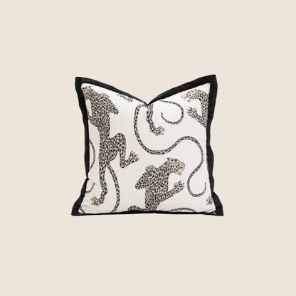 LaLuna Home Leopard Whisper Vintage  Jacquard Throw Pillow