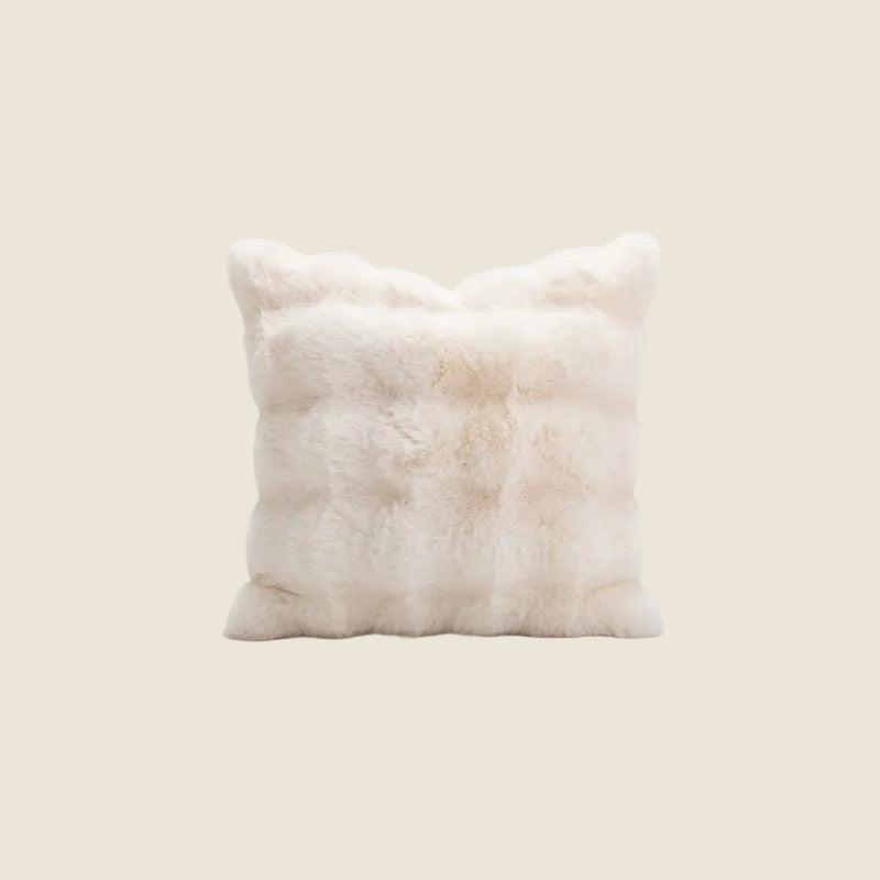 LaLuna Home Cloudy Puff White Bubble Fleece Throw Pillow