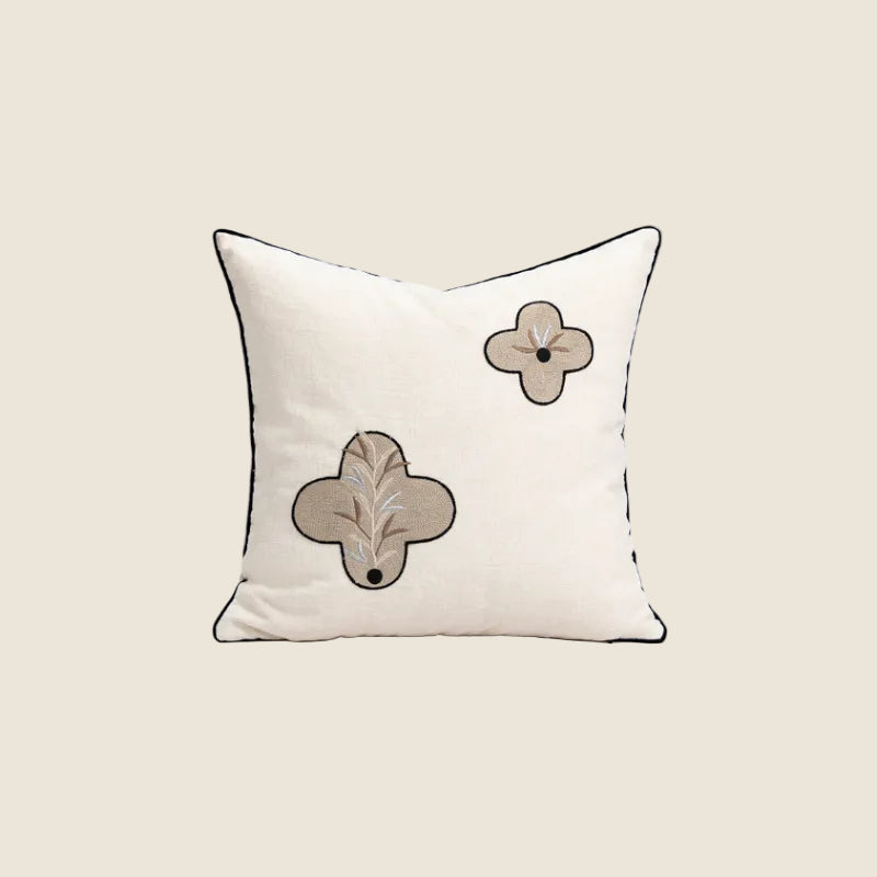 LaLuna Home Chinoiserie Warm Garden Embroidered Throw Pillow