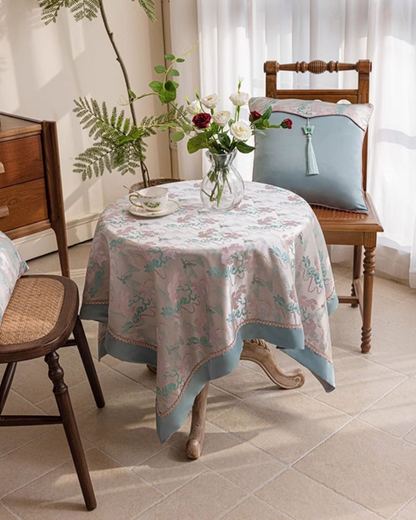 LaLuna Home Chinoiserie Pine-Crane Pattern Tablecloth