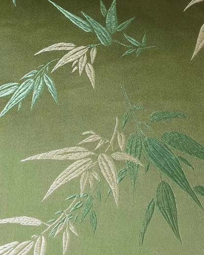 LaLuna Home Chinoiserie  Bamboo Embroidered Throw Pillow for Sofa & Bed Decor