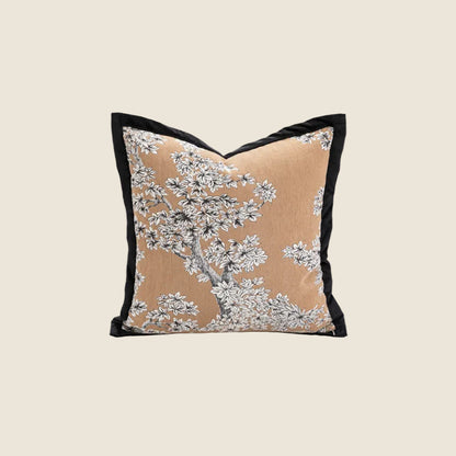 LaLuna Home Chinoiserie Blossom Floral Jacquard Throw Pillow