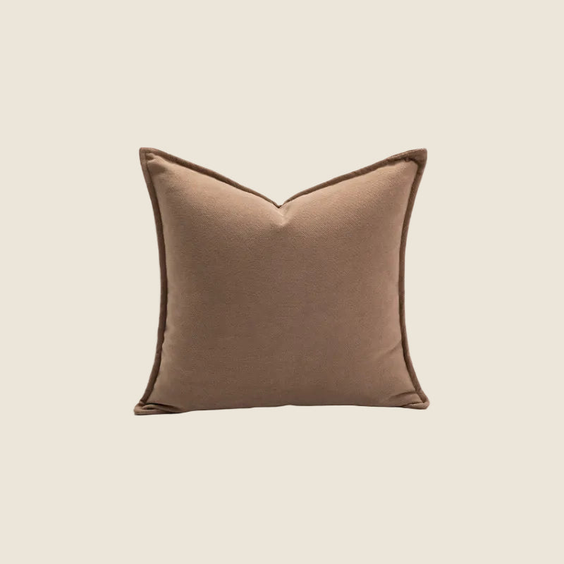 LaLuna Home Premium Solid Brown Velvet Throw Pillow