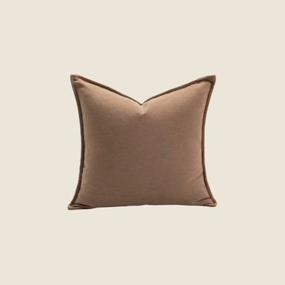 LaLuna Home Premium Solid Brown Velvet Throw Pillow