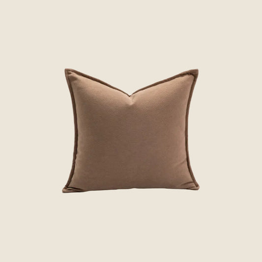 LaLuna Home Premium Solid Brown Velvet Throw Pillow