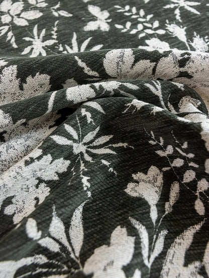 LaLuna Home Full Garden Chenille Jacquard  Tablecloth - Green