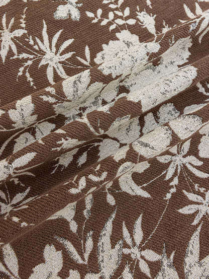 LaLuna Home Full Garden Chenille Jacquard  Tablecloth - Coffee