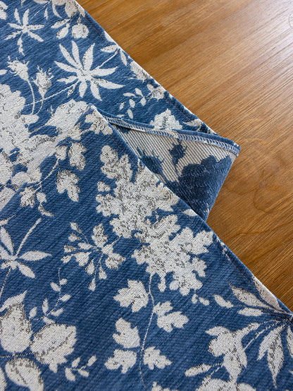 LaLuna Home Full Garden Chenille Jacquard  Tablecloth - Blue