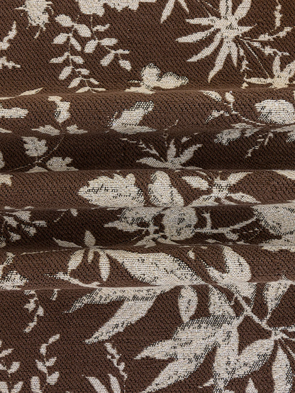 LaLuna Home Full Garden Chenille Jacquard Table Runner - Coffee