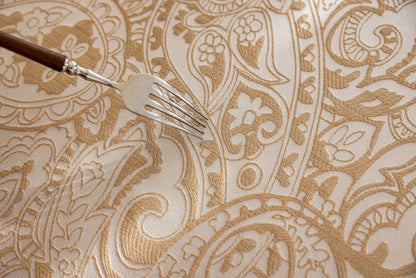 LaLuna Home Pearlescent  Jacquard  Tablecloth  - Beige