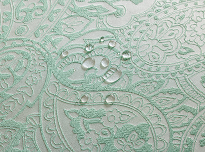 LaLuna Home Pearlescent  Jacquard  Tablecloth  - Green