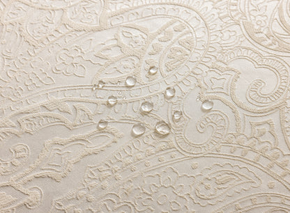 LaLuna Home Pearlescent  Jacquard  Tablecloth  - Ivory