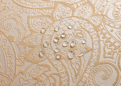 LaLuna Home Pearlescent  Jacquard  Tablecloth  - Beige