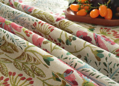 LaLuna Home Chunjiang Town Jacquard  Tablecloth with Shell Trim - Spring Town