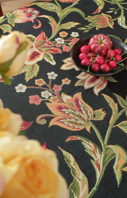 LaLuna Home Chunjiang Town Jacquard  Tablecloth - Dark Night