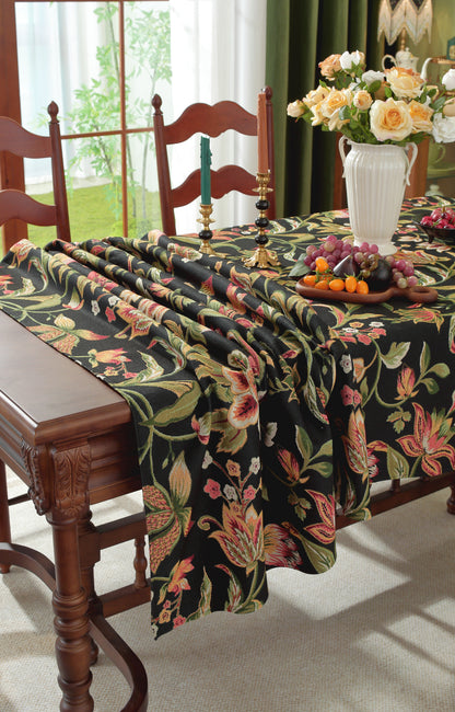 LaLuna Home Chunjiang Town Jacquard  Tablecloth - Dark Night