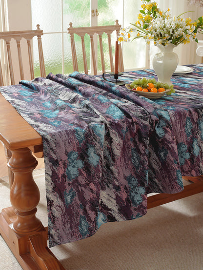 LaLuna Home Vintage Purple Haze Nature Abstract Jacquard Tablecloth