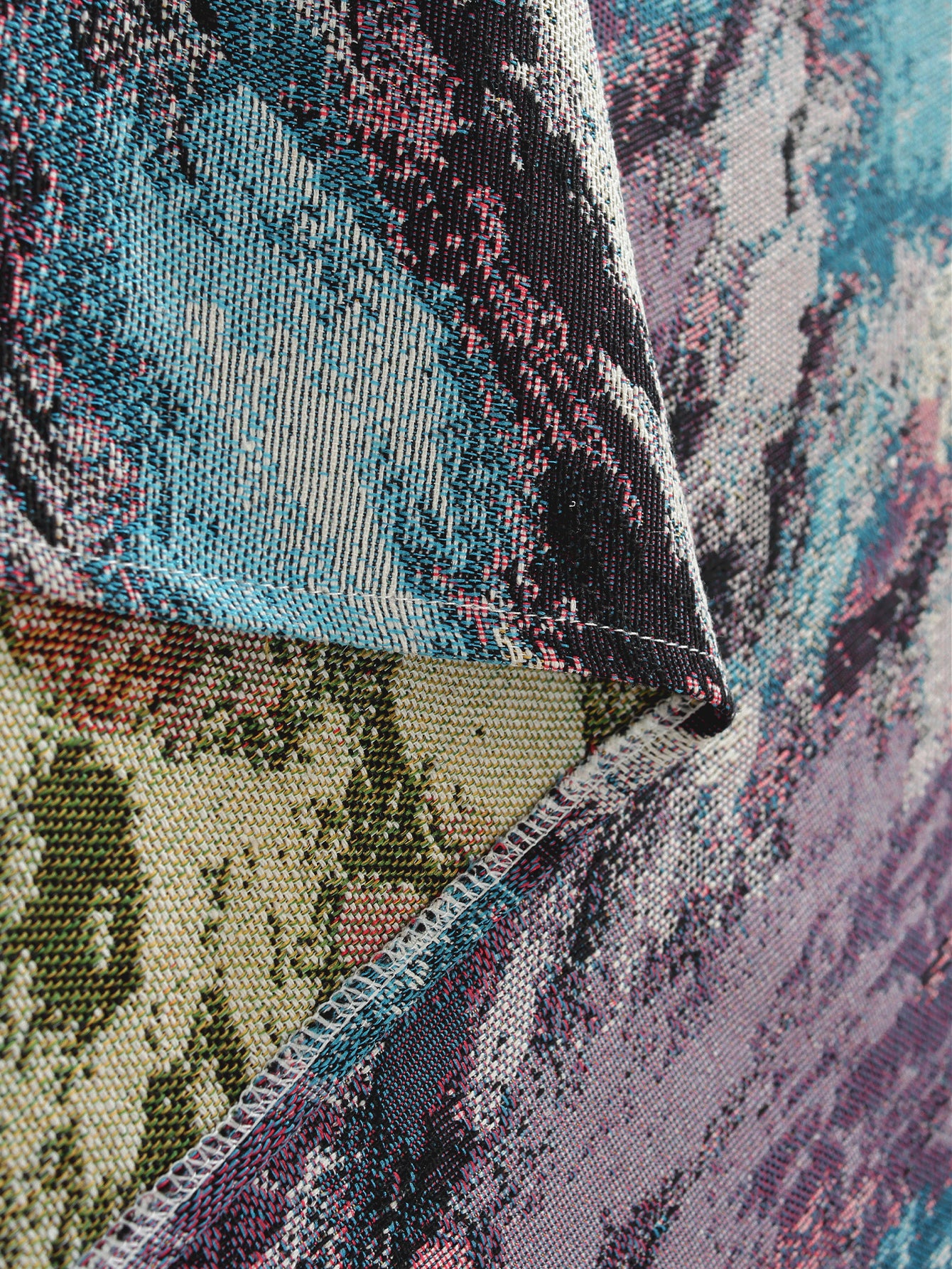 LaLuna Home Vintage Purple Haze Nature Abstract Jacquard Tablecloth