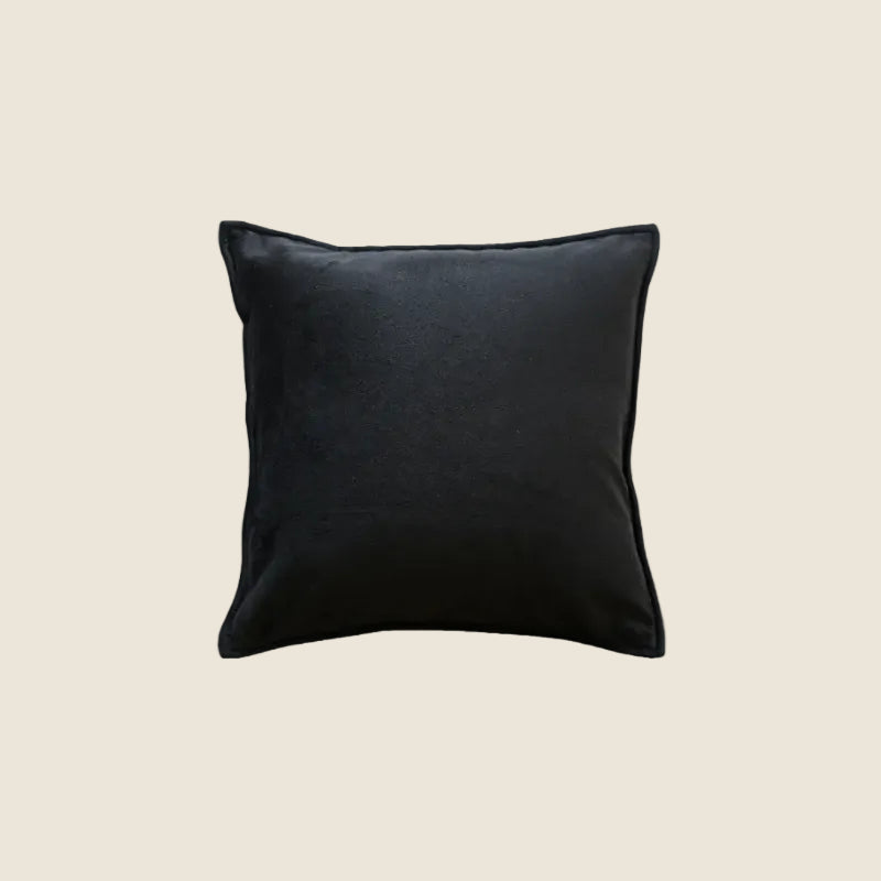 LaLuna Home Premium Midnight Black Velvet Throw Pillow